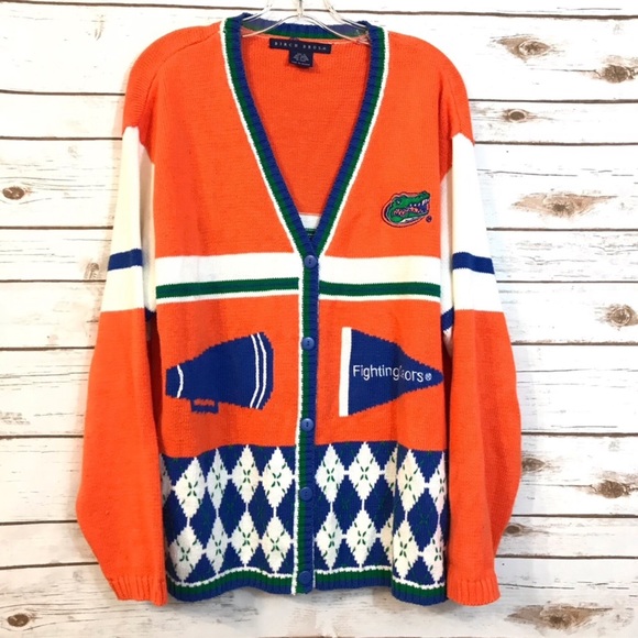 Vintage Sweaters - Gator Varsity football streetwear cardigan sweater